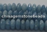 CAQ87 15.5 inches 4*9mm faceted rondelle AA grade aquamarine beads