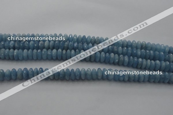 CAQ87 15.5 inches 4*9mm faceted rondelle AA grade aquamarine beads