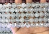 CAQ877 15.5 inches 10mm faceted round aquamarine gemstone beads