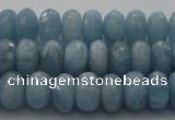 CAQ88 15.5 inches 5*9mm faceted rondelle AA grade aquamarine beads