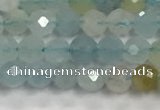 CAQ881 15.5 inches 3.5mm faceted round tiny aquamarine beads