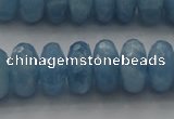 CAQ89 15.5 inches 5*11mm faceted rondelle AA grade aquamarine beads