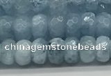 CAQ891 15.5 inches 4*7mm faceted rondelle aquamarine beads