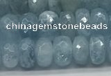 CAQ892 15.5 inches 5*8mm faceted rondelle aquamarine beads