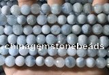 CAQ902 15.5 inches 8mm faceted round aquamarine beads