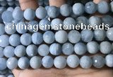 CAQ903 15.5 inches 10mm faceted round aquamarine beads