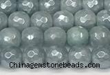 CAQ925 15 inches 6mm faceted round AB-color imitation aquamarine beads