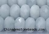 CAQ949 15 inches 6*8mm faceted rondelle aquamarine beads