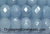 CAQ950 15 inches 6*8mm faceted rondelle aquamarine beads
