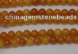 CAR100 15.5 inches 3mm round natural amber beads