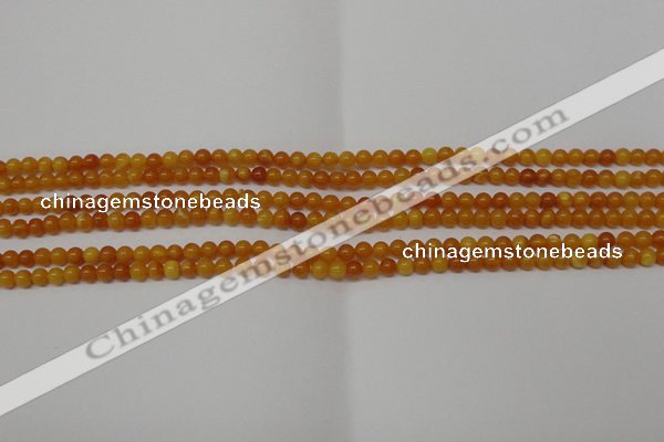 CAR100 15.5 inches 3mm round natural amber beads