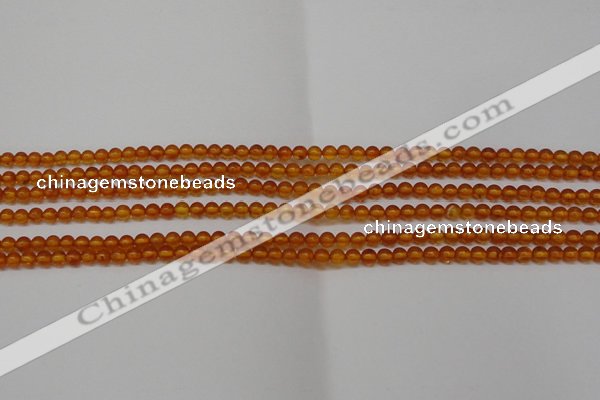 CAR105 15.5 inches 3mm round natural amber beads