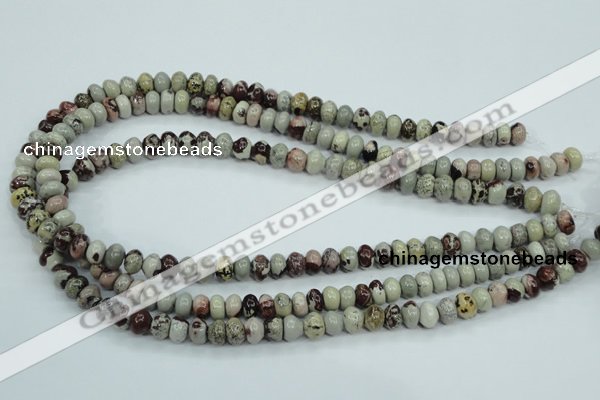 CAR11 15.5 inches 5*8mm rondelle artistic jasper beads wholesale