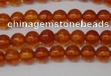 CAR111 15.5 inches 4mm round natural amber beads