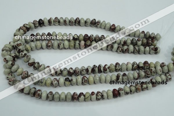 CAR12 15.5 inches 6*10mm rondelle artistic jasper beads wholesale