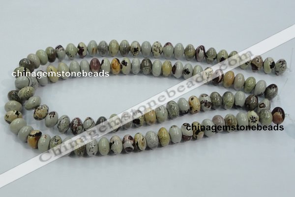 CAR14 15.5 inches 8*12mm rondelle artistic jasper beads wholesale