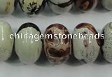 CAR18 15.5 inches 13*18mm rondelle artistic jasper beads wholesale