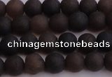 CAR209 15.5 inches 8mm - 9mm round matte natural amber beads