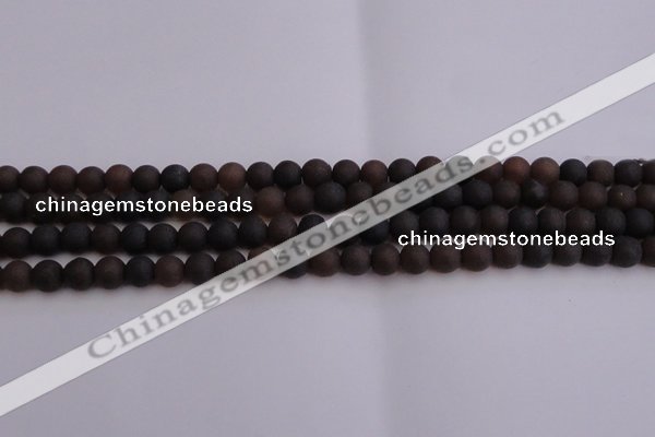 CAR209 15.5 inches 8mm - 9mm round matte natural amber beads