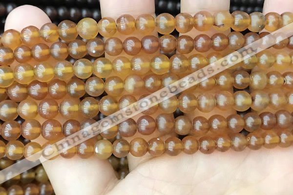 CAR233 15.5 inches 5mm - 5.5mm round natural amber beads wholesale