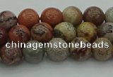 CAR351 15.5 inches 6mm round red artistic jasper beads wholesale