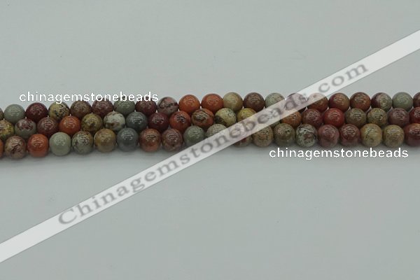 CAR351 15.5 inches 6mm round red artistic jasper beads wholesale