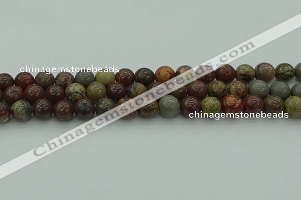 CAR353 15.5 inches 10mm round red artistic jasper beads wholesale