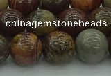 CAR354 15.5 inches 12mm round red artistic jasper beads wholesale