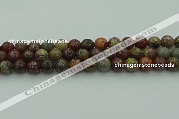 CAR354 15.5 inches 12mm round red artistic jasper beads wholesale