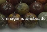 CAR355 15.5 inches 14mm round red artistic jasper beads wholesale