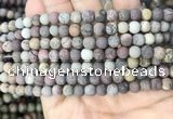 CAR370 15.5 inches 4mm round matte artistic jasper beads wholesale