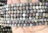 CAR370 15.5 inches 4mm round matte artistic jasper beads wholesale