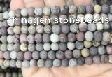 CAR371 15.5 inches 6mm round matte artistic jasper beads wholesale