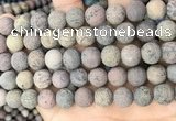 CAR373 15.5 inches 10mm round matte artistic jasper beads wholesale