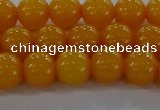 CAR402 15.5 inches 8mm round synthetic amber beads wholesale