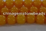 CAR402 15.5 inches 8mm round synthetic amber beads wholesale