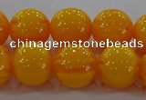 CAR404 15.5 inches 12mm round synthetic amber beads wholesale