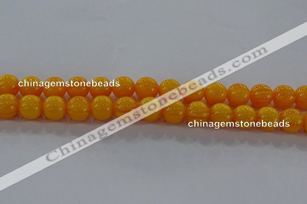 CAR404 15.5 inches 12mm round synthetic amber beads wholesale