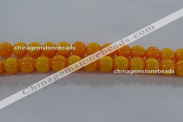 CAR405 15.5 inches 14mm round synthetic amber beads wholesale