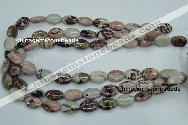 CAR41 15.5 inches 13*18mm oval artistic jasper beads wholesale