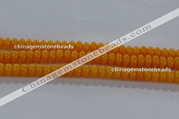 CAR410 15.5 inches 6*9mm rondelle synthetic amber beads wholesale