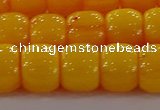 CAR412 15.5 inches 9*11mm drum synthetic amber beads wholesale