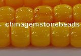 CAR412 15.5 inches 9*11mm drum synthetic amber beads wholesale