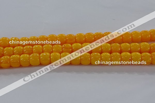 CAR412 15.5 inches 9*11mm drum synthetic amber beads wholesale