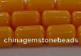 CAR414 15.5 inches 10*15mm tube synthetic amber beads wholesale