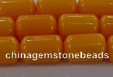 CAR414 15.5 inches 10*15mm tube synthetic amber beads wholesale