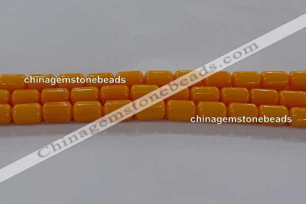 CAR414 15.5 inches 10*15mm tube synthetic amber beads wholesale