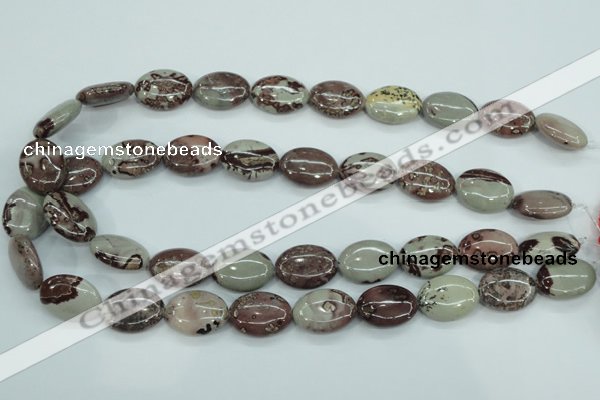 CAR42 15.5 inches 15*20mm oval artistic jasper beads wholesale