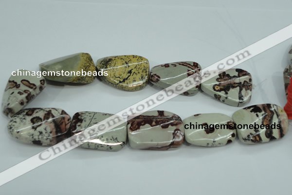 CAR48 15.5 inches 30*40mm twisted rectangle artistic jasper beads