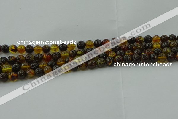 CAR501 15.5 inches 6mm - 7mm round natural amber beads wholesale